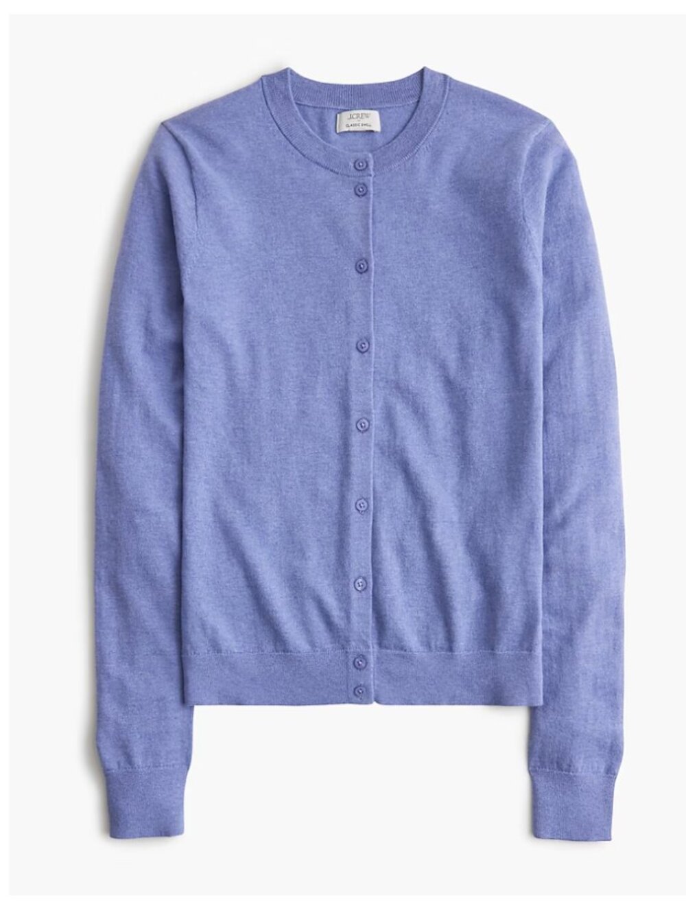 NEW NWT J. Crew Factory Classic Cotton Cardigan Color: Heather Fresh Orchid